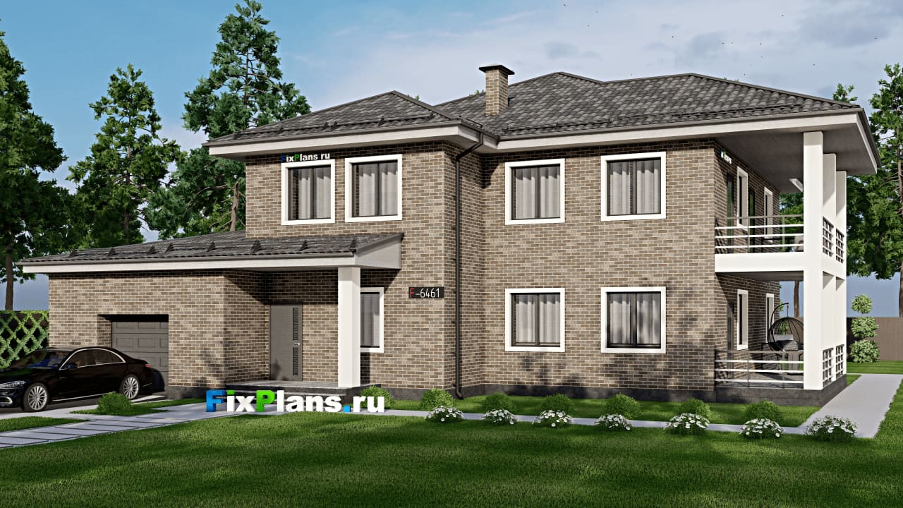 Двухэтажный дом F-6461 — фасад