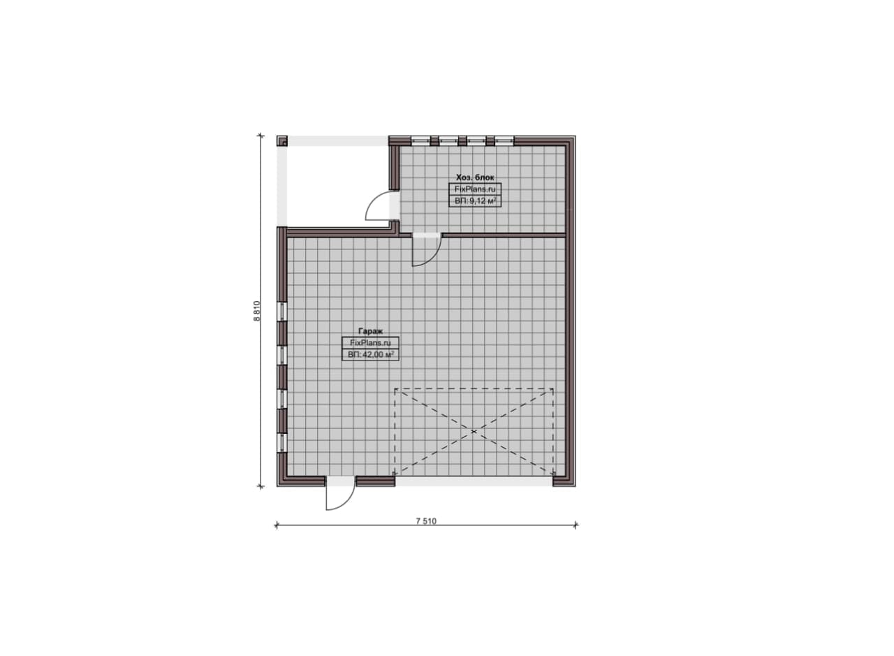 Планировка Одноэтажный дом F-21059